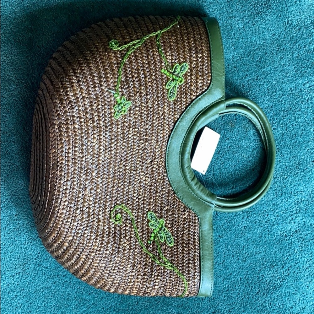 Woven dragonfly handbag